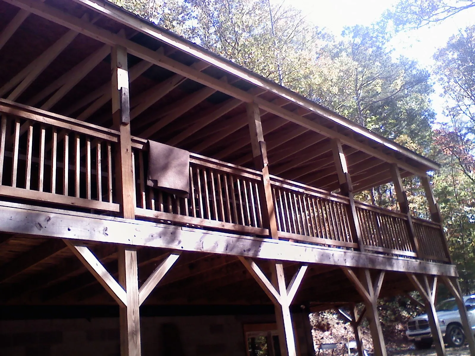 Timber framing under a new elevated porch and deck — Roof Leak Repair in Fort Monroe by Roofing Brothers